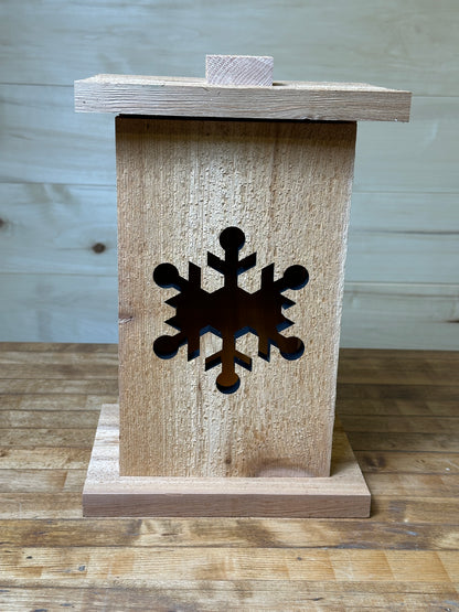 Themed Wood Lantern with Removable Front