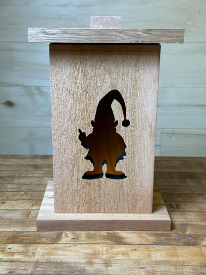 Themed Wood Lantern with Removable Front