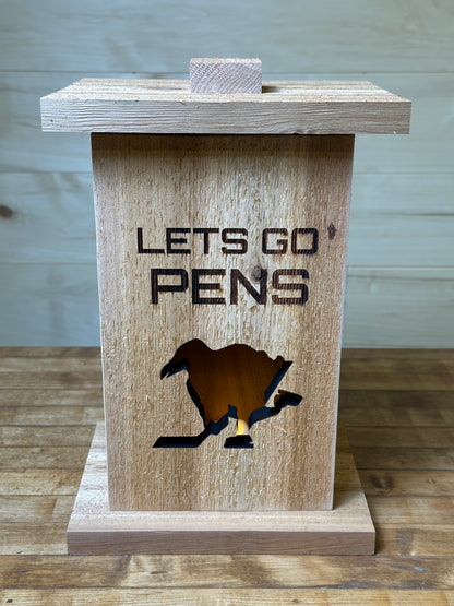 Themed Wood Lantern with Removable Front