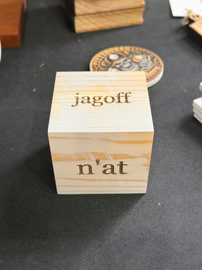 Pittsburghese Wooden Cube