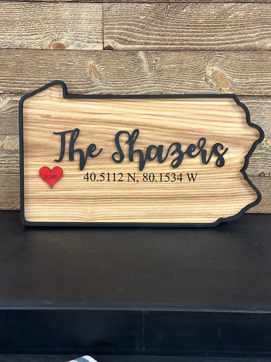 PA Shaped Wall Hanger Closing Gift