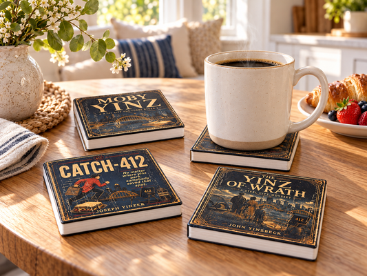 Yinzer Book Coasters