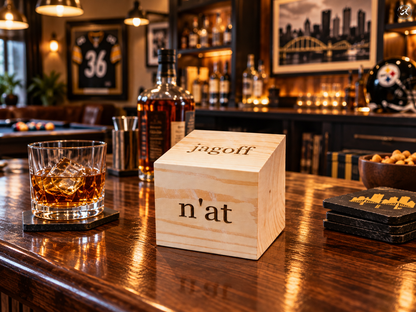 Pittsburghese Wooden Cube