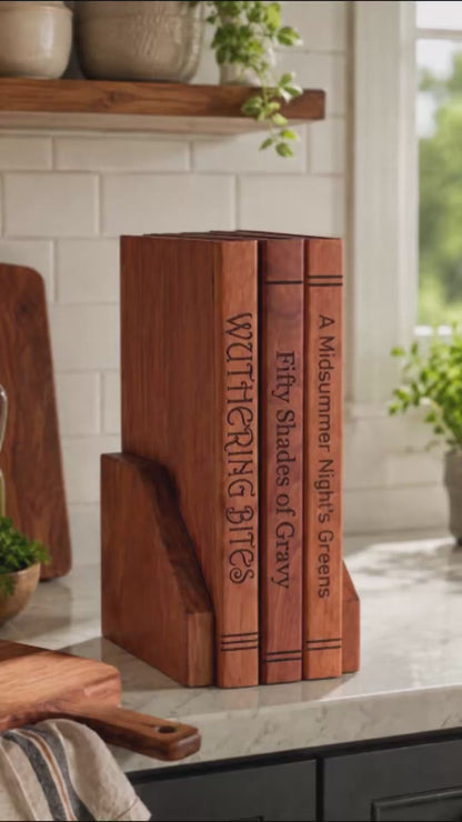 Handcrafted Cherry Wood Book Style Cutting Boards