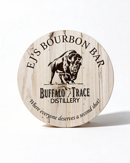 Bourbon Barrel Lid Sign