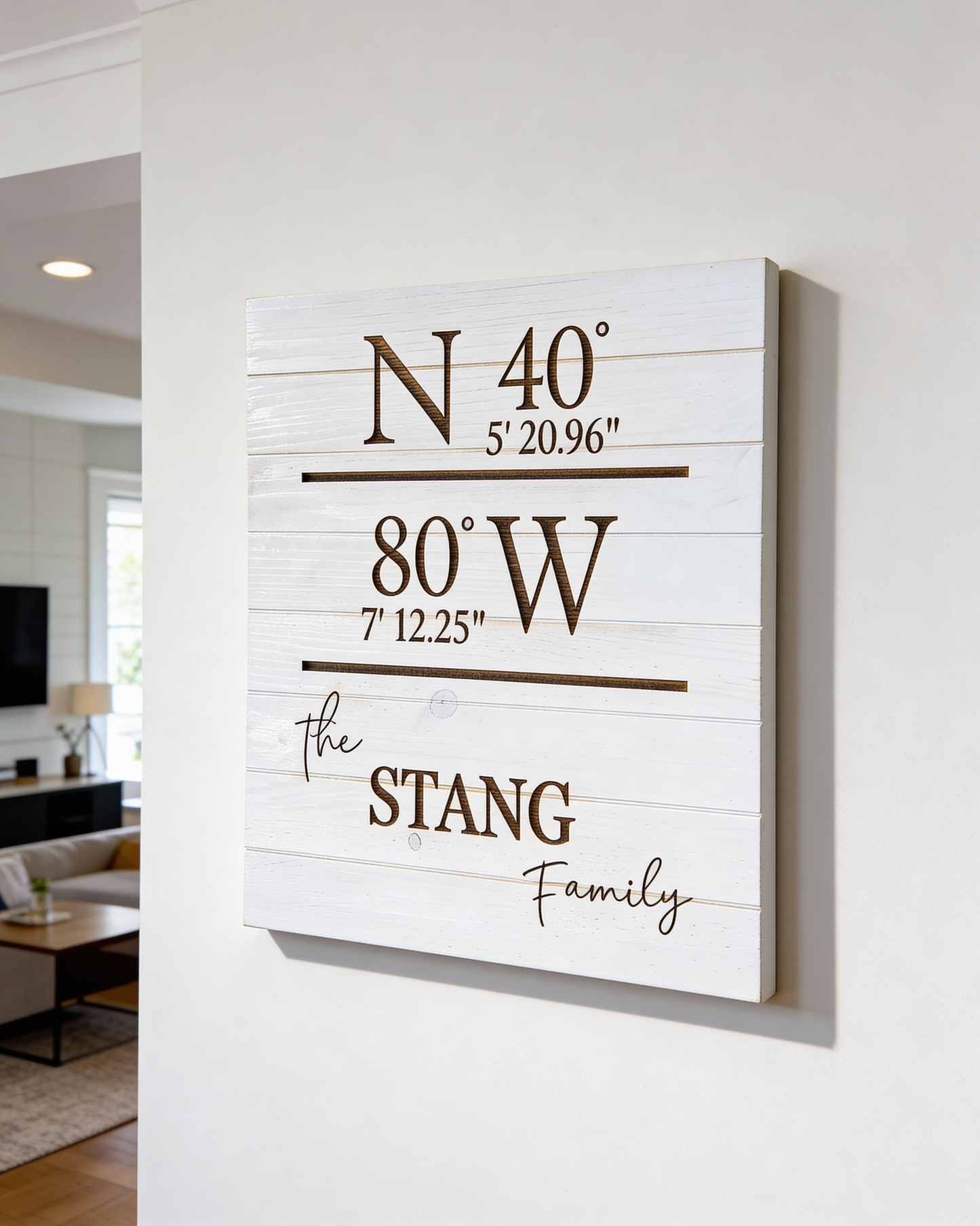 Name & GPS Wall Art