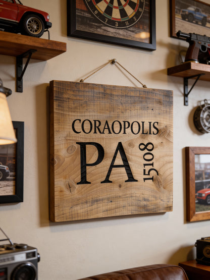 Pine City Sign 15x15