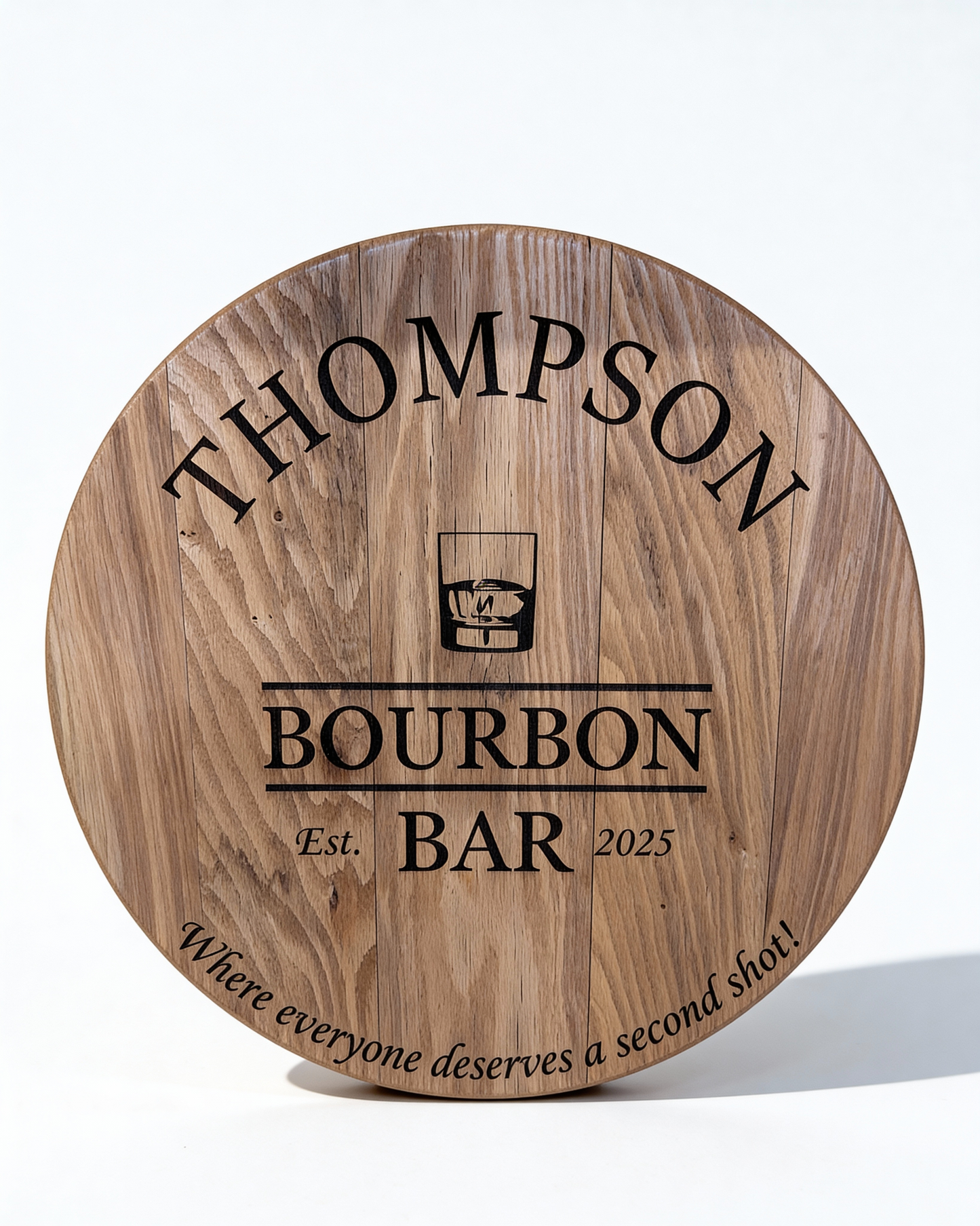 Bourbon Barrel Lid Sign