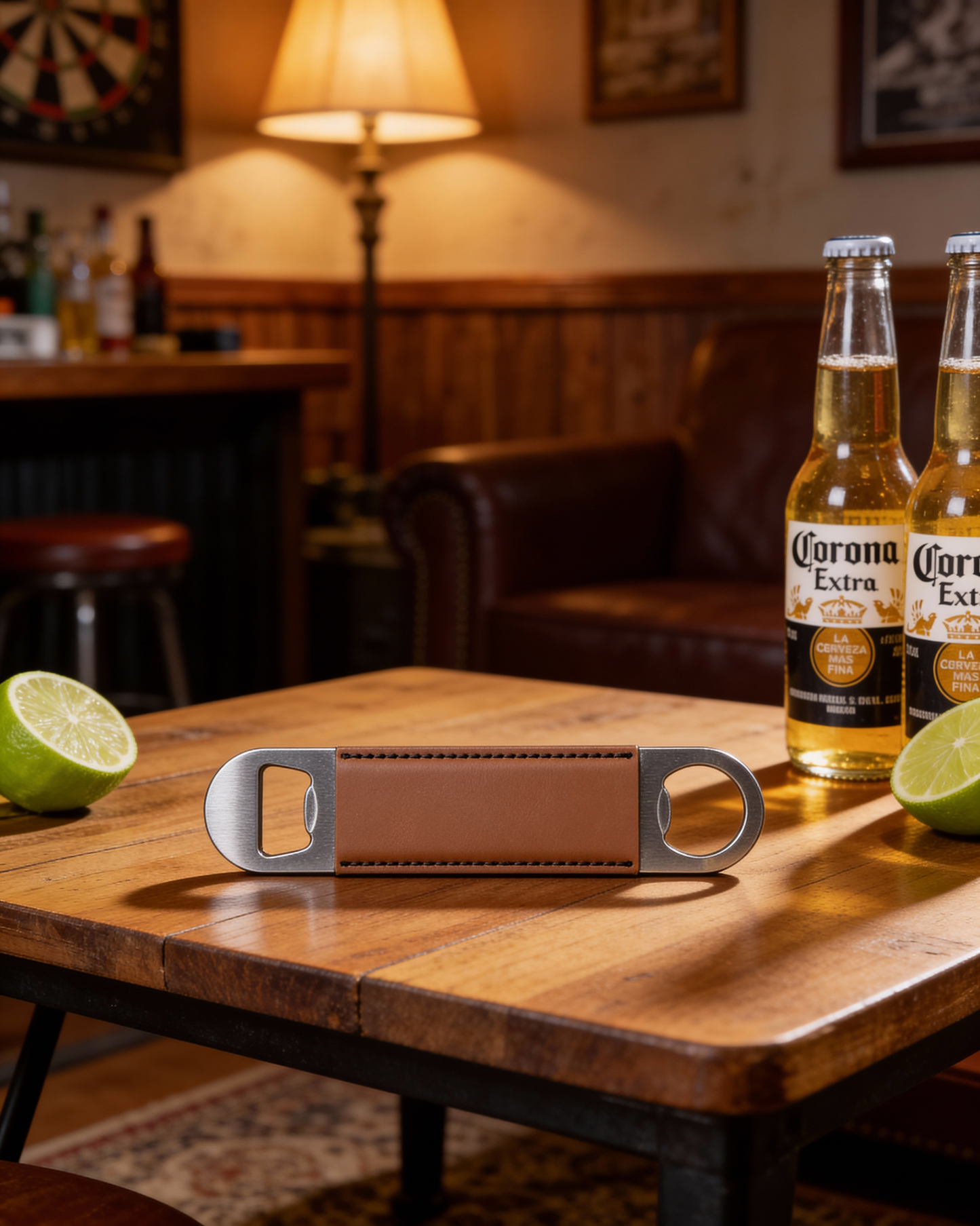 Leather & Metal Bottle Opener