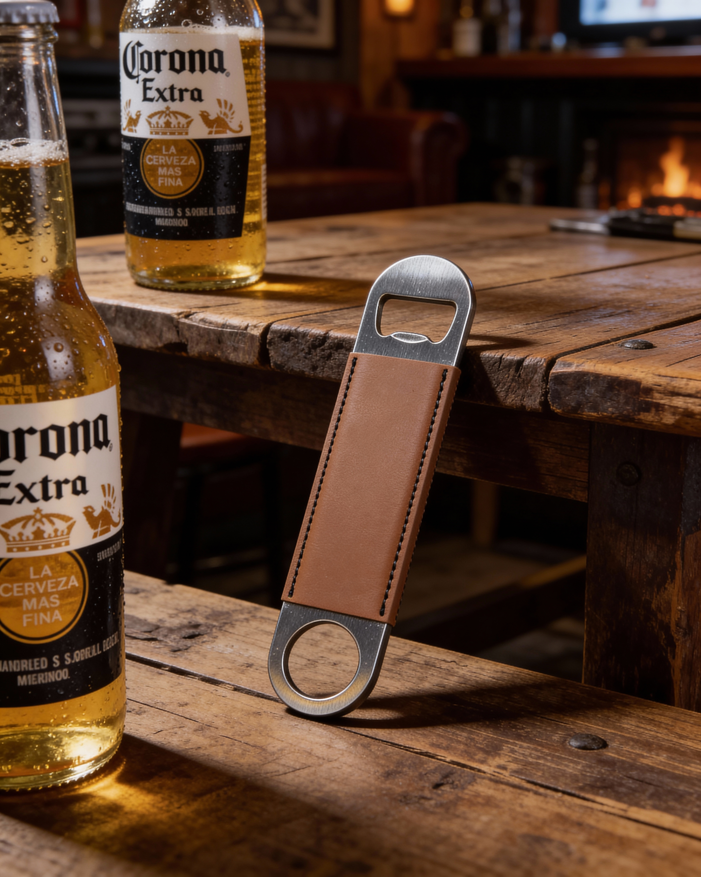 Leather & Metal Bottle Opener
