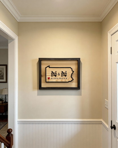 PA Monogram Wall Art
