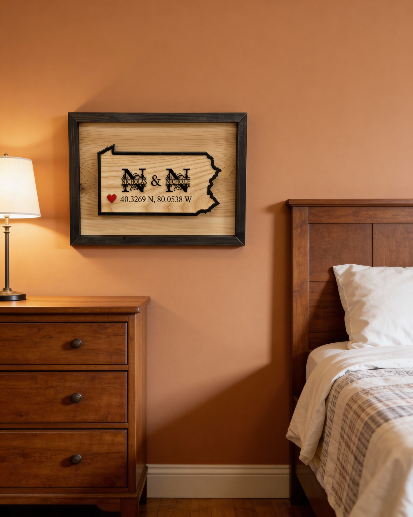 PA Monogram Wall Art
