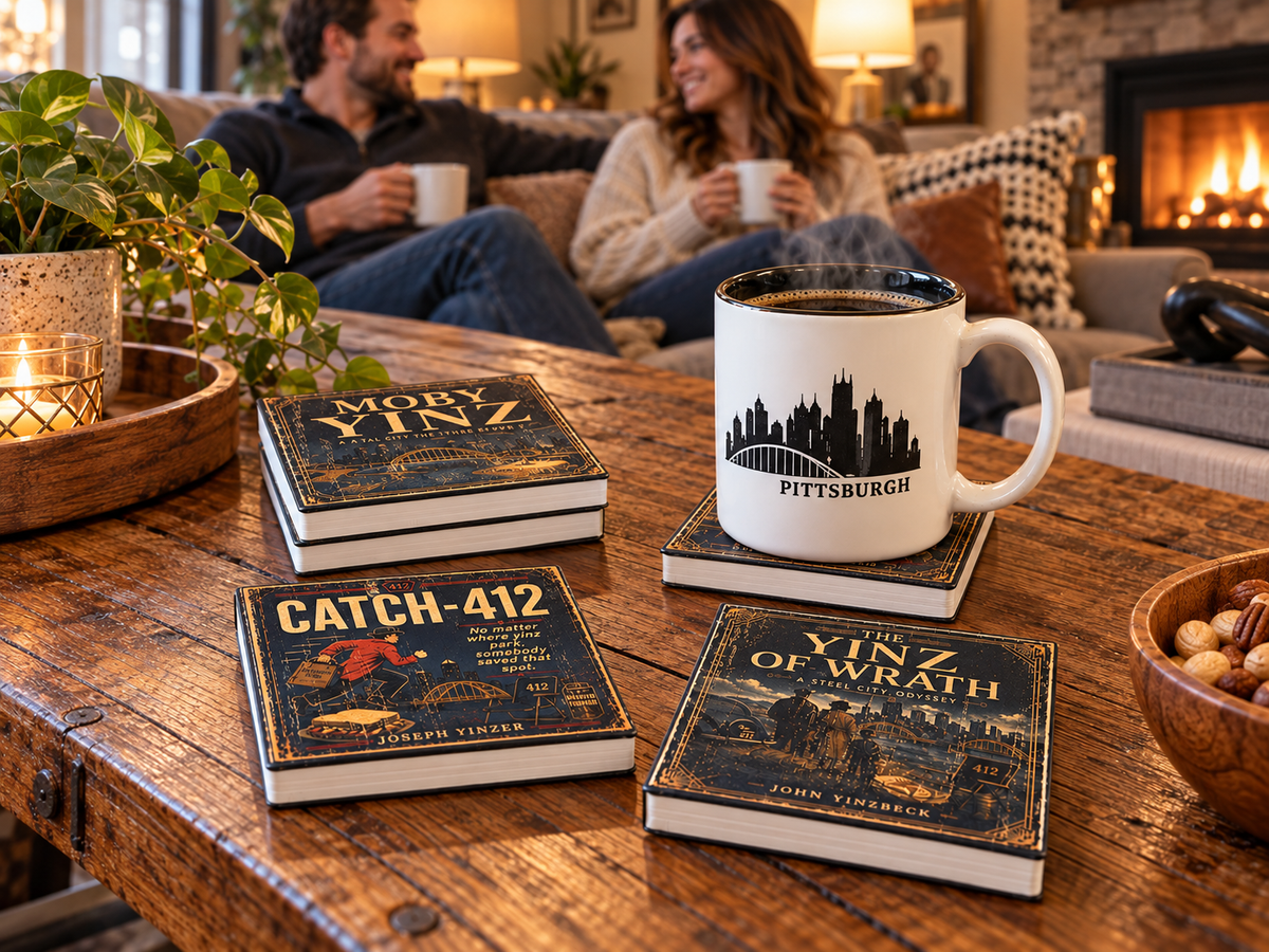 Yinzer Book Coasters