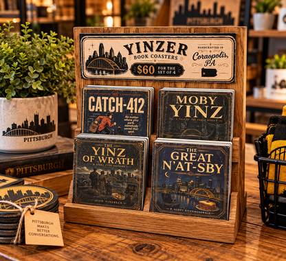 Yinzer Book Coasters